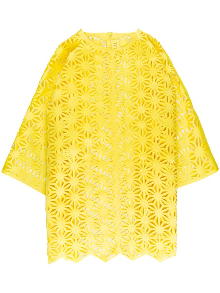 Paskal Laser-cut Blouse - Yellow & Orange