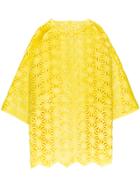 Paskal Laser-cut Blouse - Yellow & Orange