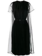 Comme Des Garçons Noir Kei Ninomiya Tulle Layered Midi Dress - Black