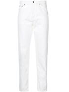 Saint Laurent Tapered Slim Fit Jeans - White