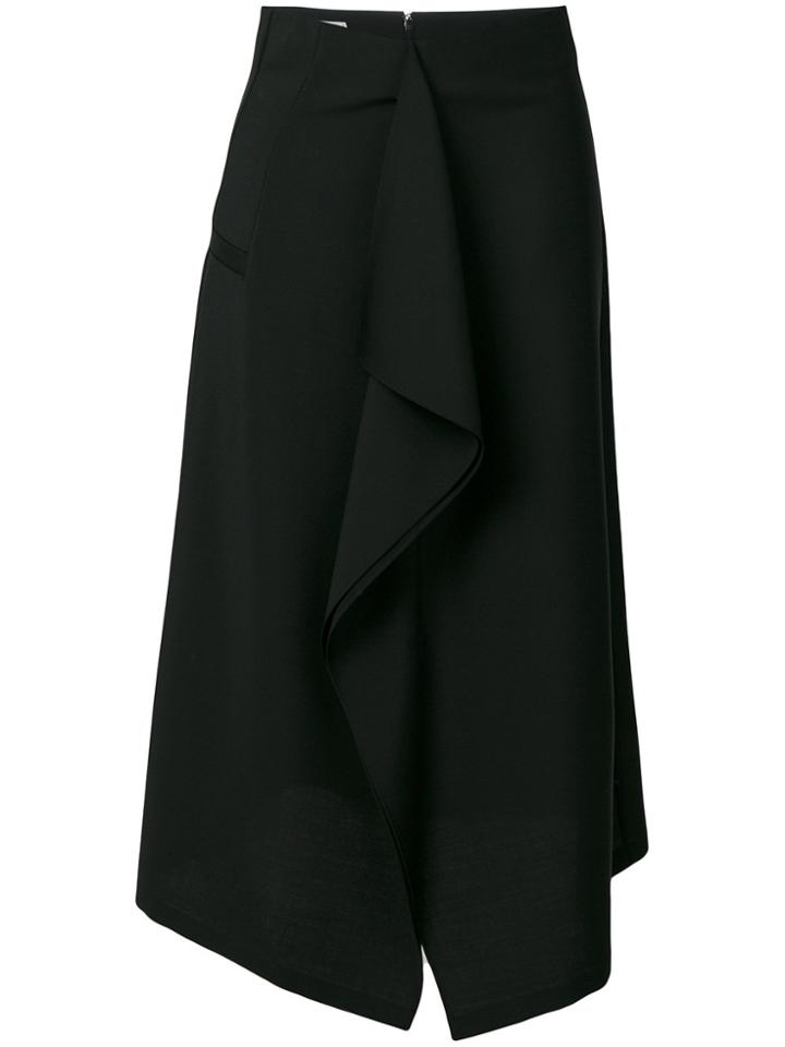 Jil Sander Draped Skirt - Black