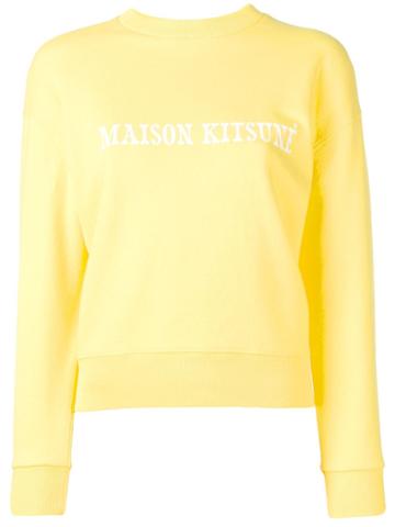 Maison Kitsuné Maison Kitsuné Logo Sweatshirt - Yellow