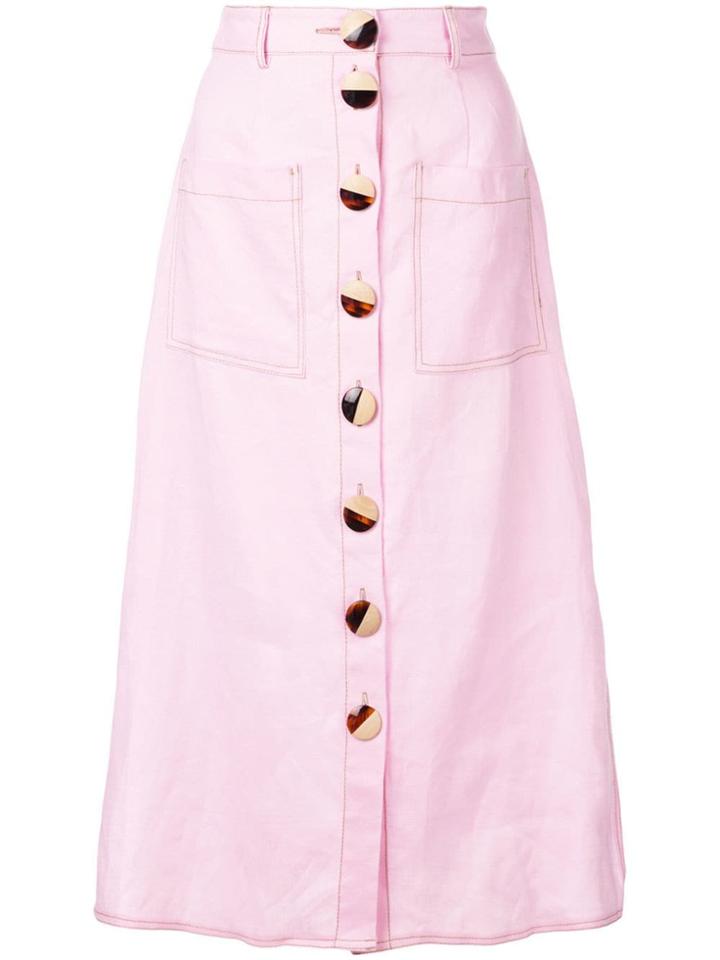 Nicholas Front Button Skirt - Pink
