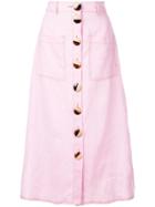 Nicholas Front Button Skirt - Pink