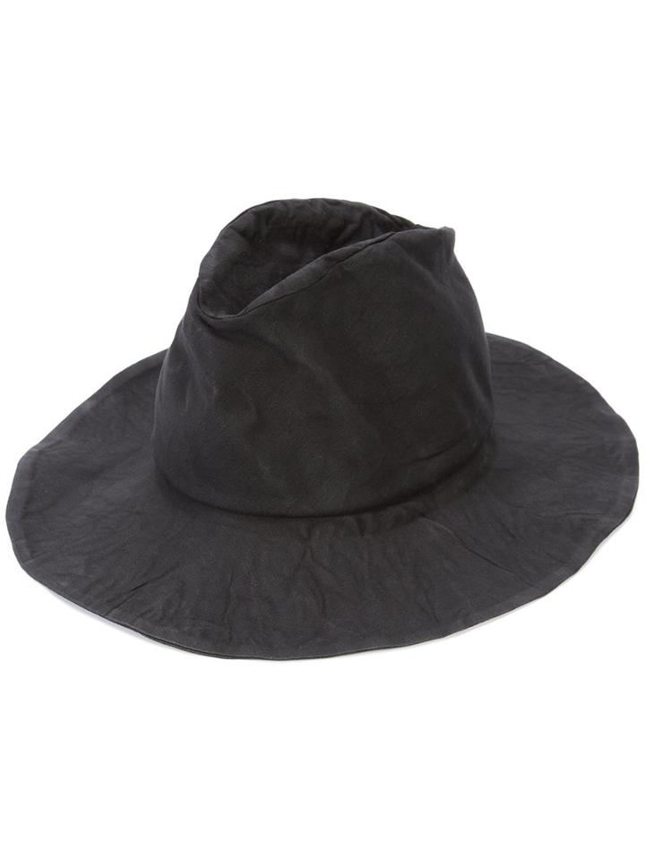 Reinhard Plank Creased Fedora Hat, Adult Unisex, Size: Large, Black, Cotton