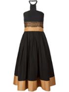 Sophie Theallet Bustier Raffia Lace Dress