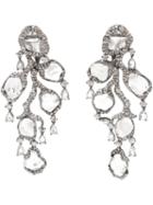 Saqqara 18kt White Gold And Diamond 'flow' Earrings