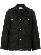 Red Valentino Floral Macramé Caban Jacket - Black