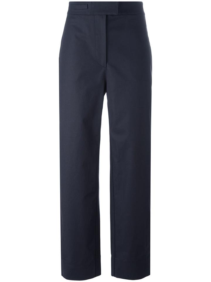 Cédric Charlier Cropped Pants, Women's, Size: 44, Blue, Cotton/other Fibres