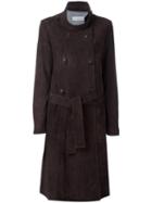 Golden Goose Deluxe Brand Golden Trench Coat, Women's, Size: Medium, Grey, Goat Skin/viscose/cupro