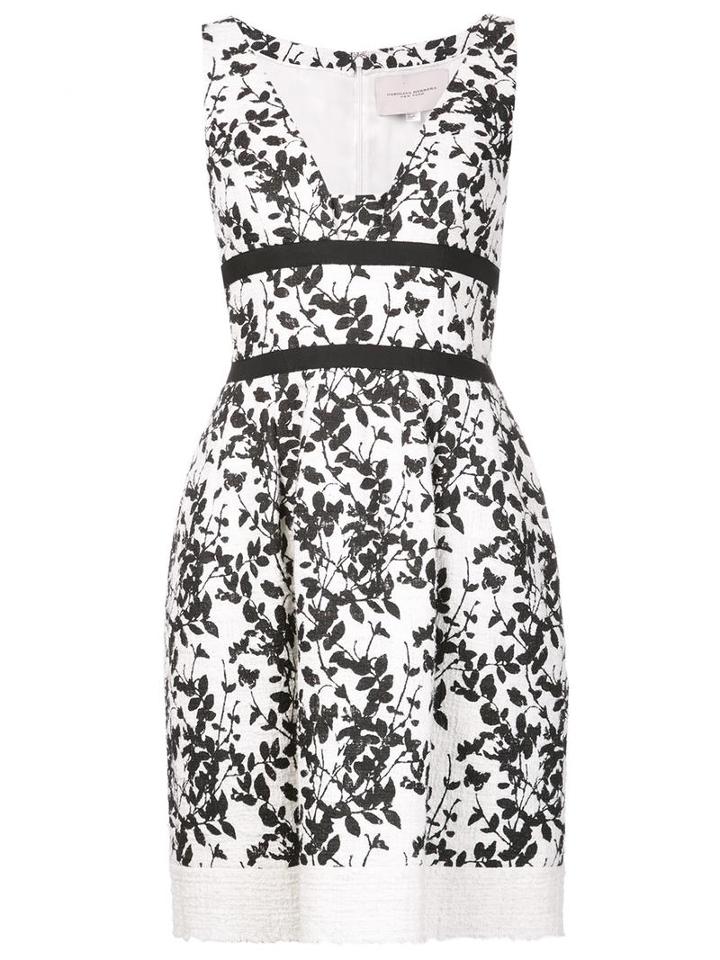 Carolina Herrera Floral Dress, Women's, Size: 4, White, Cotton/viscose