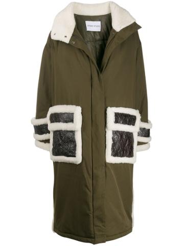 Stand Studio Shearling Parka - Green