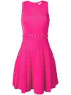 Michael Michael Kors Lace-up Waist Midi Dress - Electric Pink