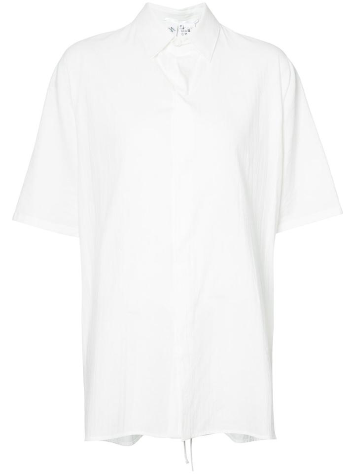 Yohji Yamamoto - Side Slit Shirt - Women - Cotton - 2, White, Cotton