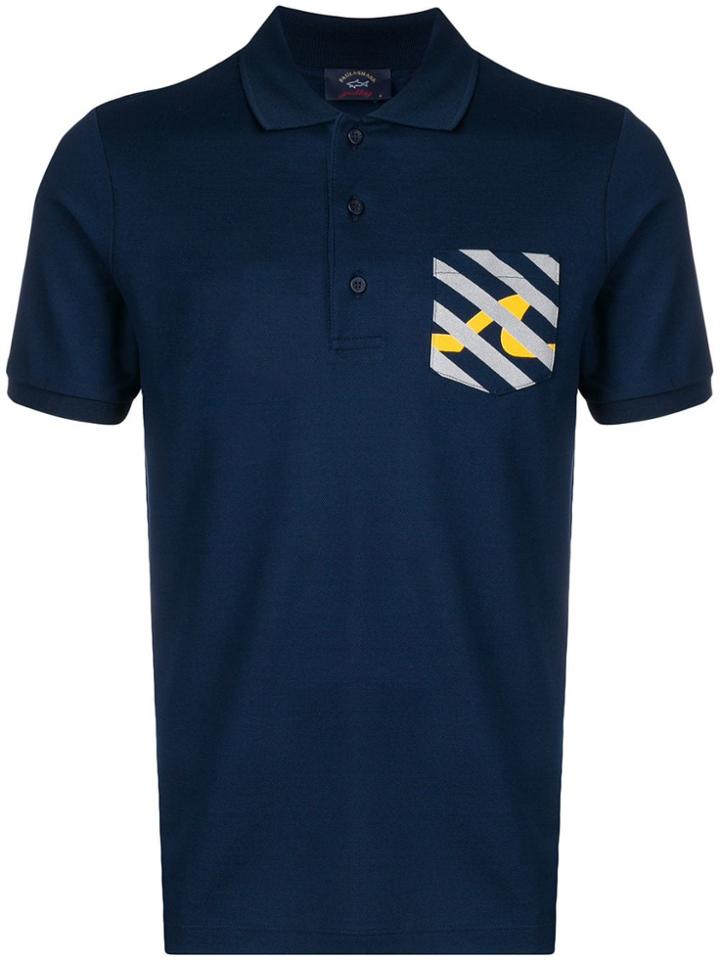 Paul & Shark Classic Polo Shirt With Chest Pocket - Blue