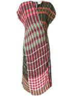 Ports 1961 Multi-check Pattern Dress - Red