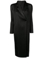Pleats Please By Issey Miyake Black Lightweight Coat
