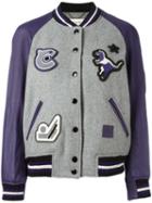 Coach - Patch Detail Jacket - Women - Goat Skin/polyamide/polyester/wool - 4, Grey, Goat Skin/polyamide/polyester/wool