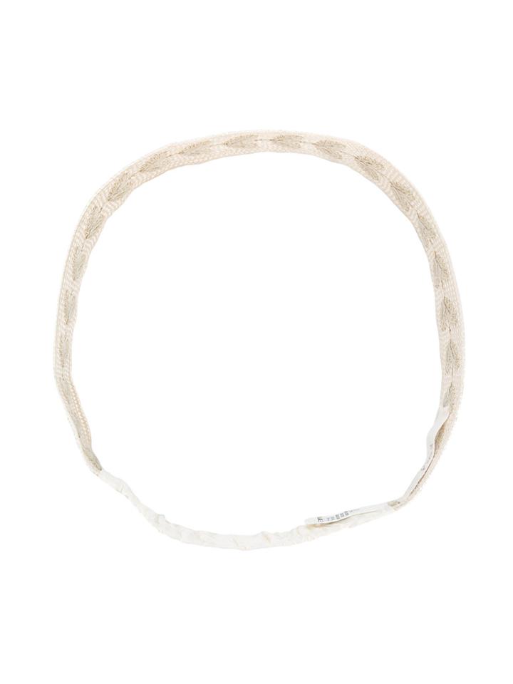Forte Forte Embroidered Headband - Nude & Neutrals