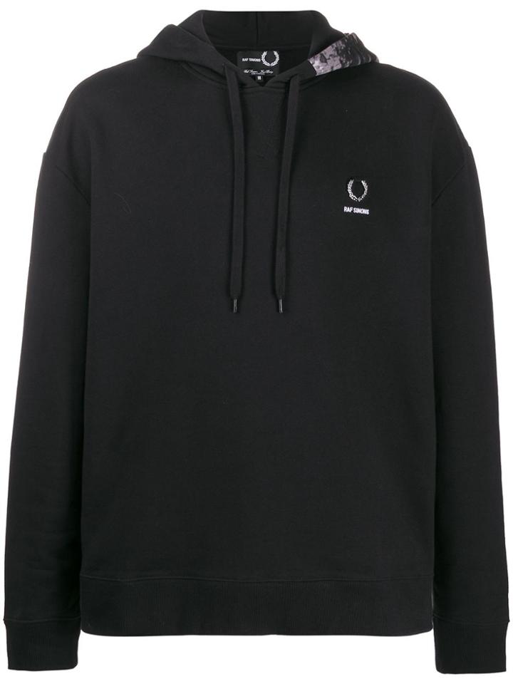 Raf Simons X Fred Perry Photo Print Hoodiedras - Black