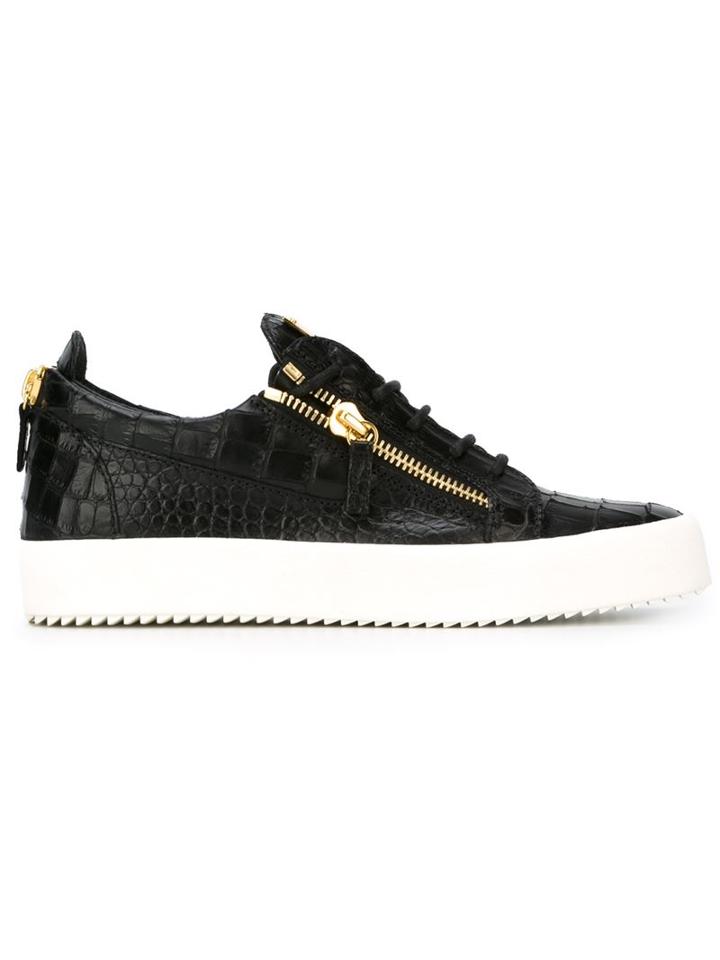 Giuseppe Zanotti Design Frankie Low-top Sneakers, Men's, Size: 43, Black, Leather/rubber