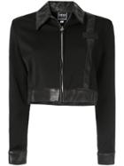 Versace Vintage Cropped Long Sleeve Jacket - Black