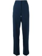 Cédric Charlier Tailored Trousers, Women's, Size: 40, Blue, Polyester/rayon/other Fibers