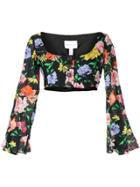 Alice Mccall Floral Picasso Top - Black