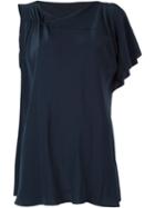 3.1 Phillip Lim Gathered Detail Blouse, Women's, Size: 2, Blue, Silk