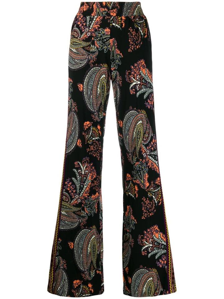 Etro Paisley Print Palazzo Pants - Black