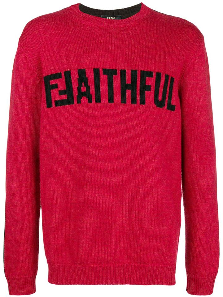 Fendi Faithful Jumper - Red