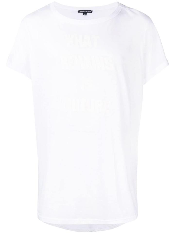 Ann Demeulemeester Slogan T-shirt - White