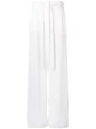Just Cavalli Tie Belt Palazzo Pants - White