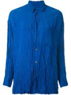 Issey Miyake Vintage Wrinkle Effect Shirt - Blue