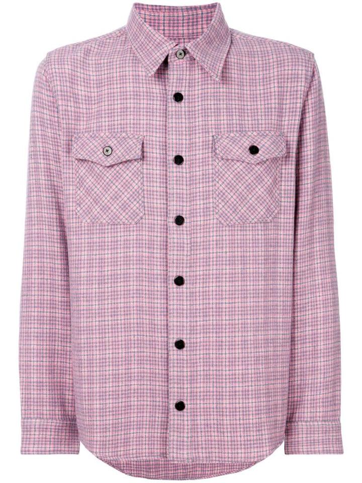 Visvim Plaid Print Flannel Shirt - Pink