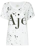 Aje Speckle Print Logo T-shirt - White