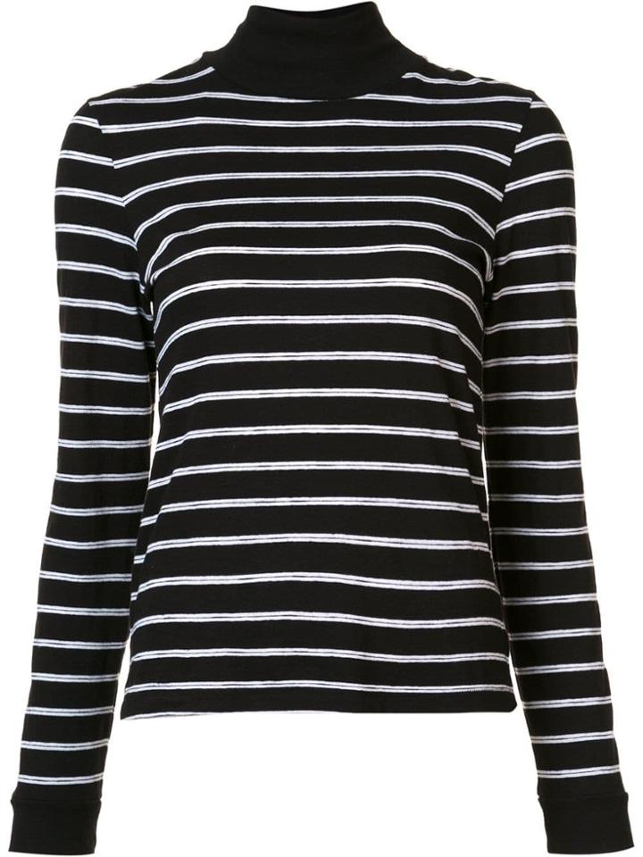 Re/done Striped Roll Neck Top - Blue