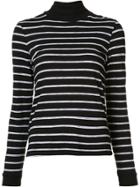 Re/done Striped Roll Neck Top - Blue