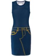Maison Margiela Denim Effect Midi Dress - Blue