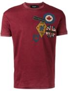 Dsquared2 - Patch Print T-shir - Men - Cotton - M, Red, Cotton