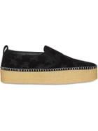 Burberry Ekd Suede Slip-on Sneakers - Black