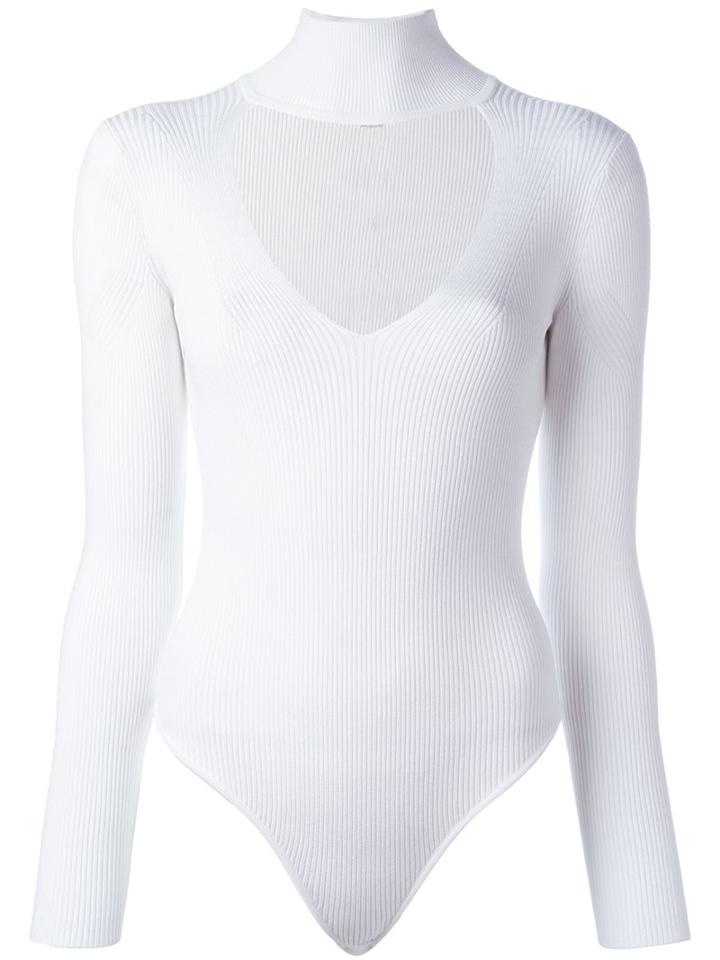 Cushnie Et Ochs High Neck Cut-out Bodysuit