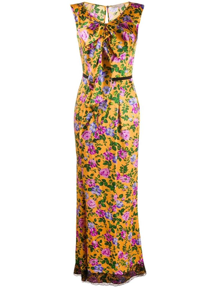 Nina Ricci Pre-owned Floral Print Dress - Yellow