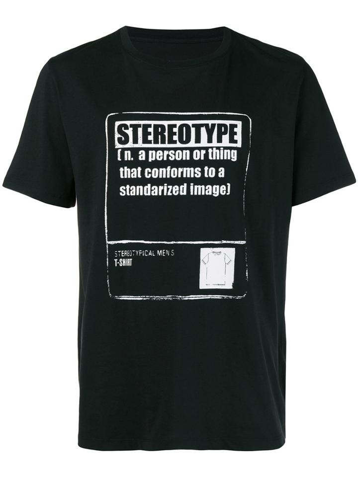 Maison Margiela Stereotype Slogan Print T-shirt - Black