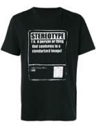 Maison Margiela Stereotype Slogan Print T-shirt - Black