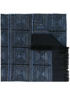 Missoni Geometric Jacquard Scarf, Men's, Blue, Acrylic/polyamide/mohair/wool