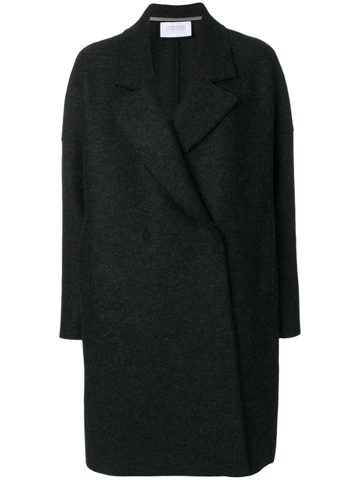 Harris Wharf London Double Breasted Coat - Black