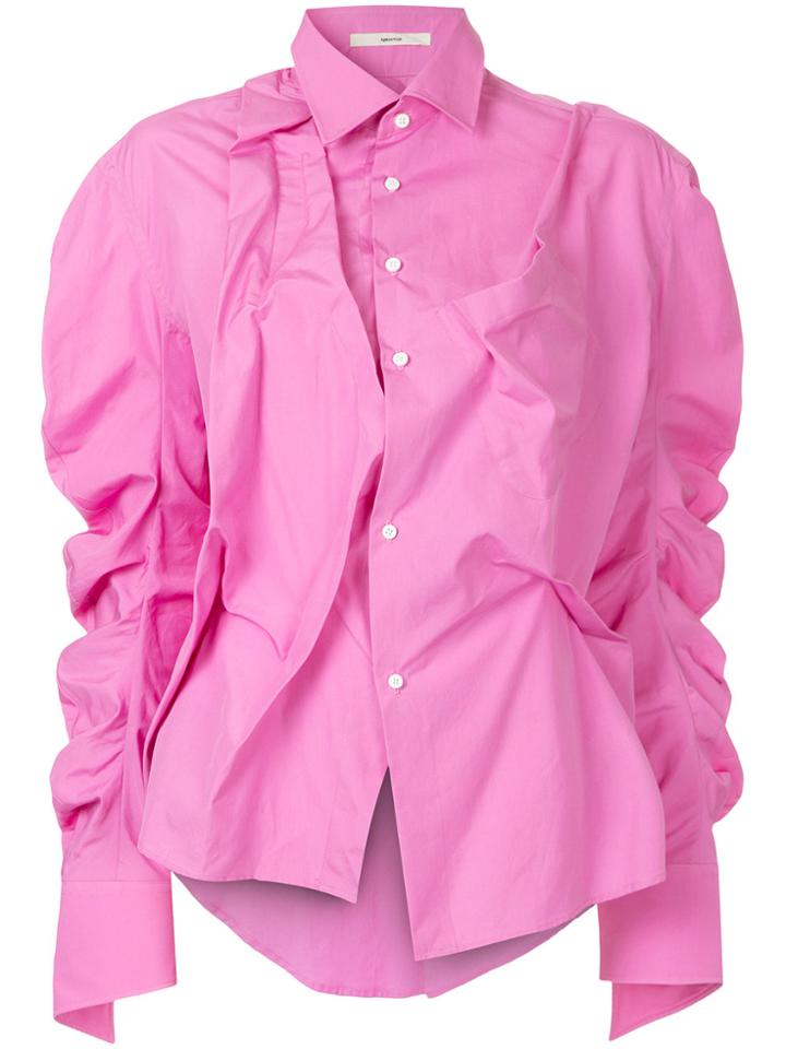 Aganovich Colour-block T-shirt - Pink & Purple