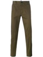 Dsquared2 Slim Fit Chinos, Men's, Size: 50, Green, Cotton/spandex/elastane