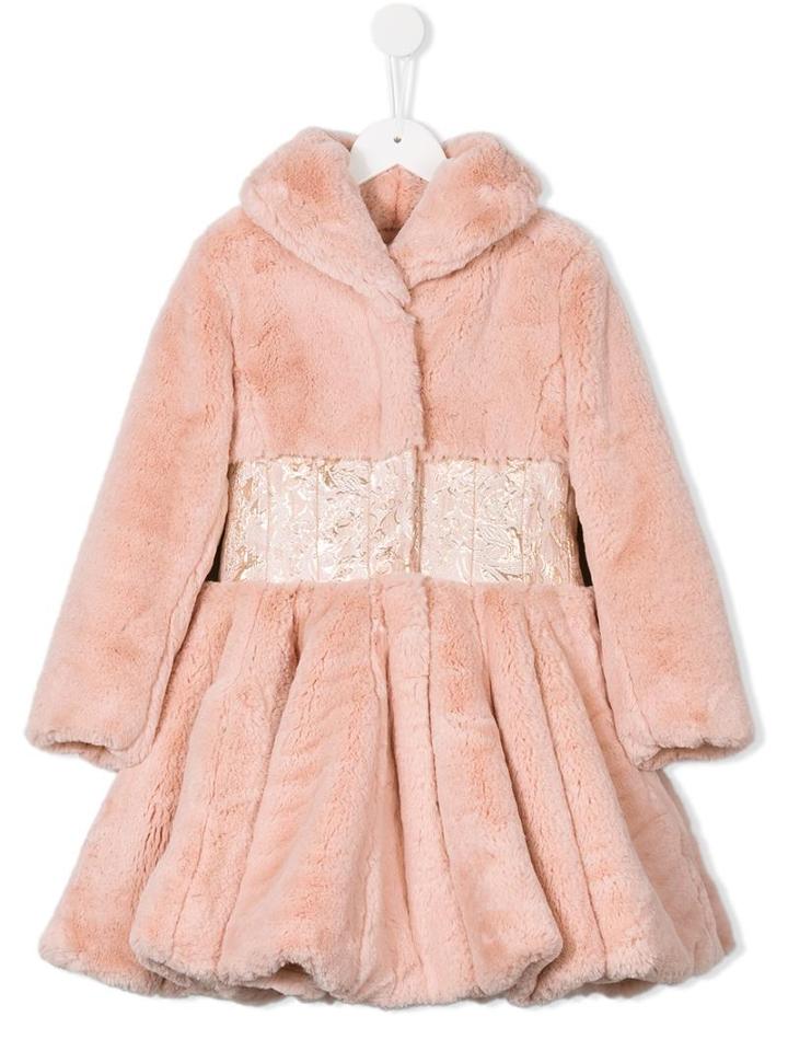 Quis Quis Flared Faux Fur Coat, Girl's, Size: 12 Yrs, Pink/purple